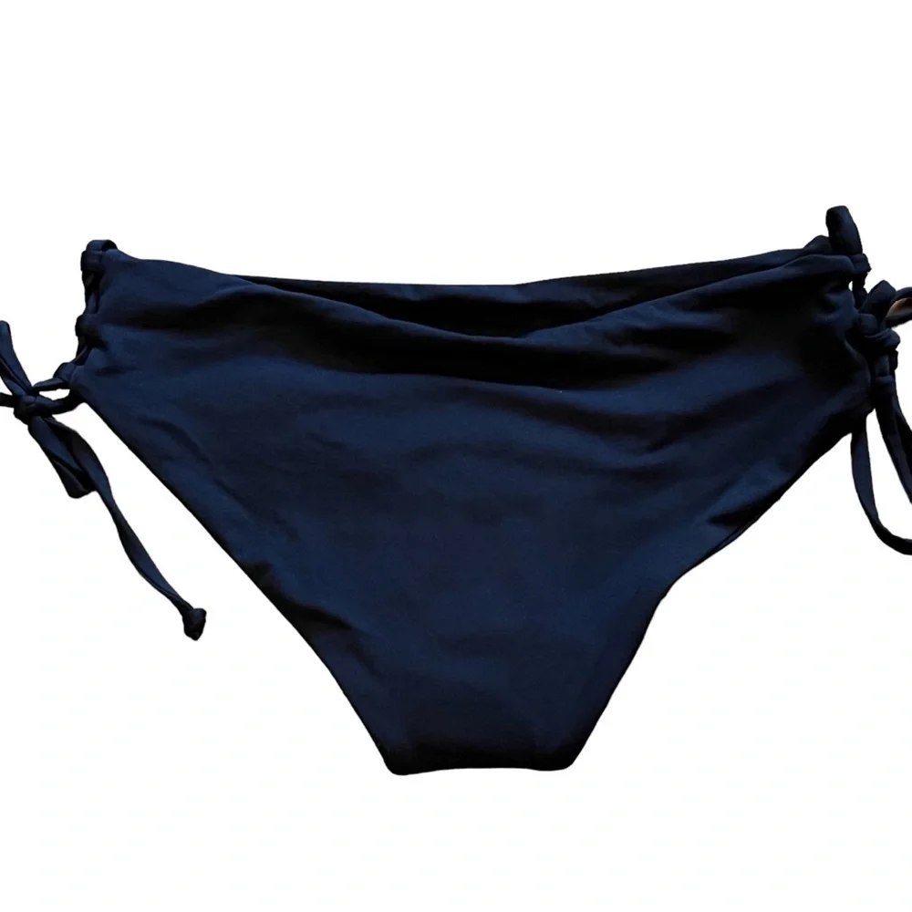 NEW L*Space Ella Black Lace Up Side Bikini Bottoms